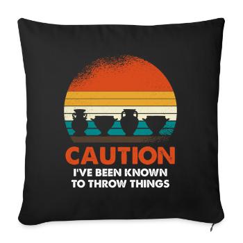 Retro Sunset Pots - Sofa pillowcase 17,3'' x 17,3'' (45 x 45 cm) - black - Front