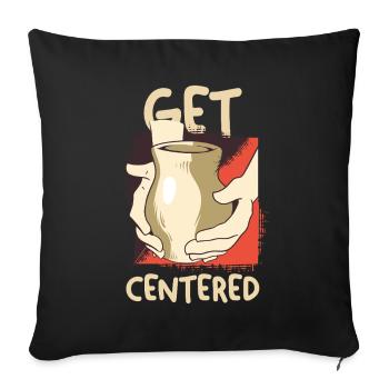 Get Centered Coffee Moment - Sofa pillowcase 17,3'' x 17,3'' (45 x 45 cm) - black - Front