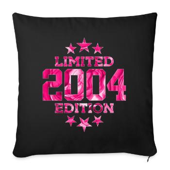 LIMITED EDITION 2004 22ND BIRTHDAY - Sofa pillowcase 17,3'' x 17,3'' (45 x 45 cm) - black - Front