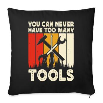 Mécanicien automobile Mécatronicien Technicien Tournevis Cadeau - Housse de coussin décorative 45 x 45 cm - noir - Devant
