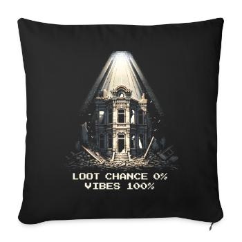 Keine Beute, nur Vibes | Urban Fantasy Ruinen - Sofakissenbezug 45 x 45 cm - Schwarz - Vorne