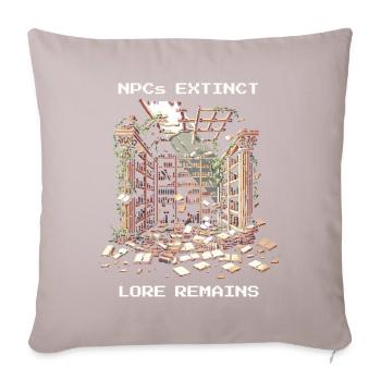 Les PNJ disparus, l’histoire reste | Post-apocalyptique - Housse de coussin décorative 45 x 45 cm - taupe clair - Devant