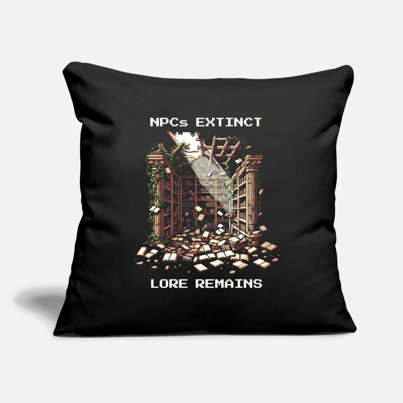 NPCs gone, lore stays | Post-apocalyptic Sofa pillowcase 17,3'' x 17,3'' (45 x 45 cm)