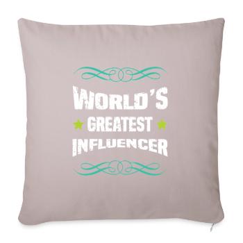 World's Best Influencer - Sofa pillowcase 17,3'' x 17,3'' (45 x 45 cm) - light taupe - Front