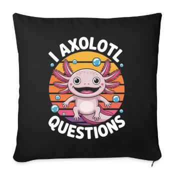 Axolotl Dire Axolotls Drôle Axolotl Cadeau - Housse de coussin décorative 45 x 45 cm - noir - Devant