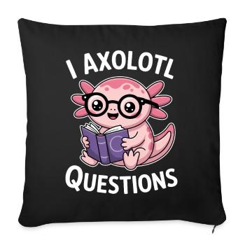 Axolotl Dire Axolotls Drôle Axolotl Cadeau - Housse de coussin décorative 45 x 45 cm - noir - Devant