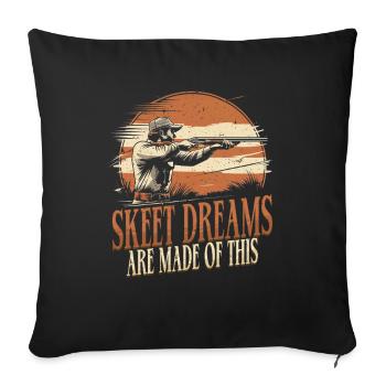 Tir au pigeon d’argile Skeet Dreams - Housse de coussin décorative 45 x 45 cm - noir - Devant
