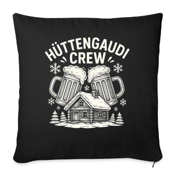 Hut fun crew - Sofa pillowcase 17,3'' x 17,3'' (45 x 45 cm) - black - Front