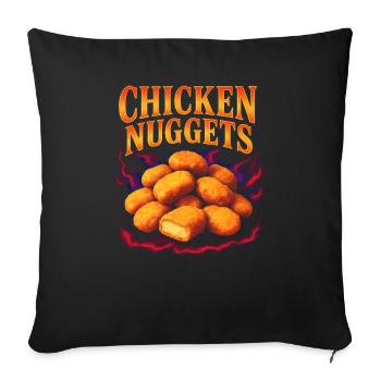 Chicken Nuggets Favorite Food Weird 90s Nugs - Sofa pillowcase 17,3'' x 17,3'' (45 x 45 cm) - black - Front