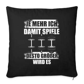 Le plus musculation bodybuilders gym musculation - Housse de coussin décorative 45 x 45 cm - noir - Devant