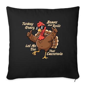 Laissez-moi voir cet humour automnal de casserole - Housse de coussin décorative 45 x 45 cm - noir - Devant