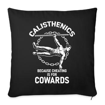 Calisthenics Fitness Gym Training Workout - Sofakissenbezug 45 x 45 cm - Schwarz - Vorne