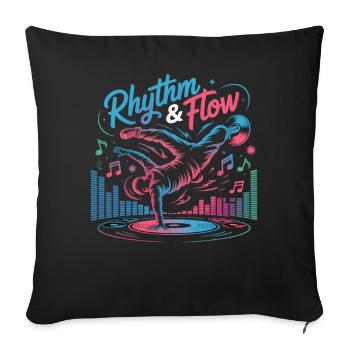 Streetdance Beat – Urban DJ Music Design - Housse de coussin décorative 45 x 45 cm - noir - Devant