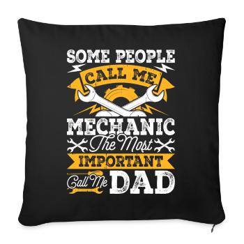 Mechanic Mechatronics Technician Screwdriver Gift - Sofa pillowcase 17,3'' x 17,3'' (45 x 45 cm) - black - Front