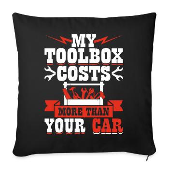 Mechanic Mechatronics Technician Screwdriver Gift - Sofa pillowcase 17,3'' x 17,3'' (45 x 45 cm) - black - Front