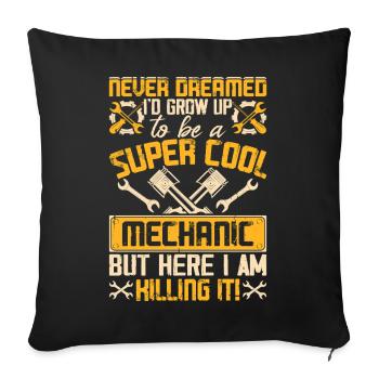 Mechanic Mechatronics Technician Screwdriver Gift - Sofa pillowcase 17,3'' x 17,3'' (45 x 45 cm) - black - Front