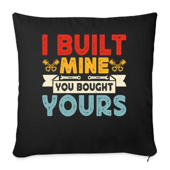 Mécanicien Mécatronicien Technicien Tournevis Cadeau - Housse de coussin décorative 45 x 45 cm - noir - Devant