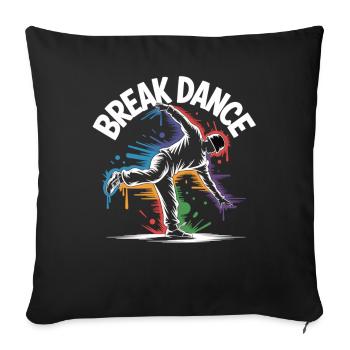 Streetdance Beat – Urban DJ Music Design - Housse de coussin décorative 45 x 45 cm - noir - Devant