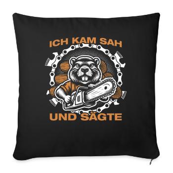 Wood Making Chainsaw Lumberjack Lumberjack Lumberjack - Sofa pillowcase 17,3'' x 17,3'' (45 x 45 cm) - black - Front