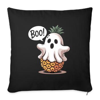 Ananas Fantôme Halloween - Housse de coussin décorative 45 x 45 cm - noir - Devant