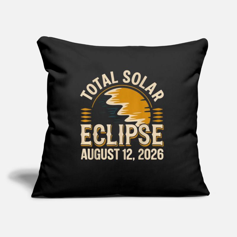 Total Solar Eclipse 2026 Totality August 12 Sofa pillowcase 17,3'' x 17,3'' (45 x 45 cm)