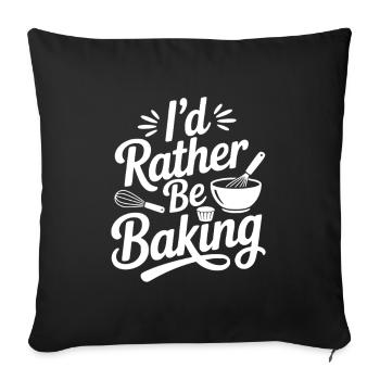 Je préfère cuisiner - Housse de coussin décorative 45 x 45 cm - noir - Devant