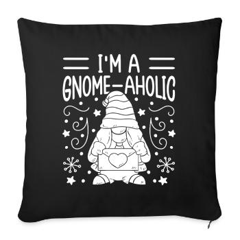 Costume de Gnome Hommes Je ́suis Un Gnome-Aholic Gnome - Housse de coussin décorative 45 x 45 cm - noir - Devant