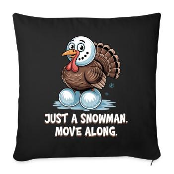 Pas de dinde pour le dîner - Housse de coussin décorative 45 x 45 cm - noir - Devant