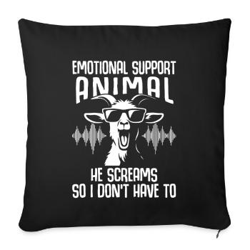 Chèvres Crier Tous les jours Stress Temps Mort Enseignant - Housse de coussin décorative 45 x 45 cm - noir - Devant