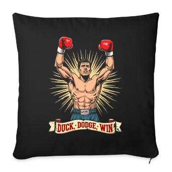 Boxeur - Housse de coussin décorative 45 x 45 cm - noir - Devant