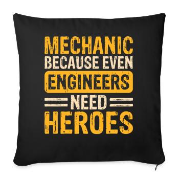 Mechanic Mechatronics Technician Screwdriver Gift - Sofa pillowcase 17,3'' x 17,3'' (45 x 45 cm) - black - Front