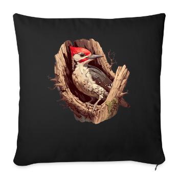Pic Pic - Housse de coussin décorative 45 x 45 cm - noir - Devant