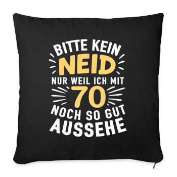 70s Cheers Shirt – No Envy, Look Good - Sofa pillowcase 17,3'' x 17,3'' (45 x 45 cm) - black - Front