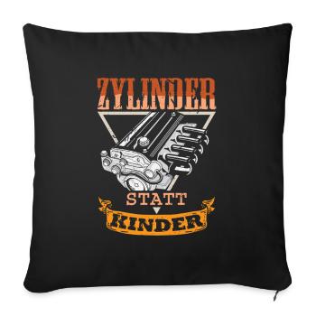 Auto Tuner Tuning Kfz Werkstatt Mechaniker Spruch - Housse de coussin décorative 45 x 45 cm - noir - Devant