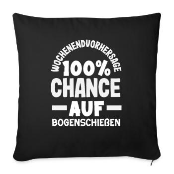 Ich gehe Bogenschießen - Sofakissenbezug 45 x 45 cm - Schwarz - Vorne