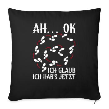 Line Dancing Cowboy Line Dancer Line Dance - Sofa pillowcase 17,3'' x 17,3'' (45 x 45 cm) - black - Front