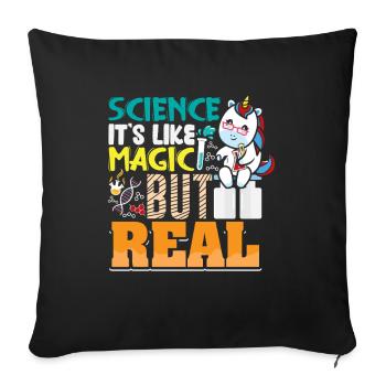 Science Scientifique Chimie - Housse de coussin décorative 45 x 45 cm - noir - Devant