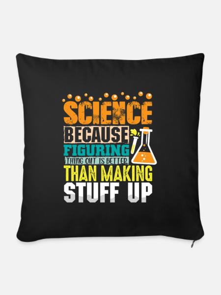 Wissenschaft Wissenschaftler Chemie - Sofakissenbezug 45 x 45 cm - Schwarz