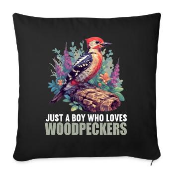 Pic Pic - Housse de coussin décorative 45 x 45 cm - noir - Devant