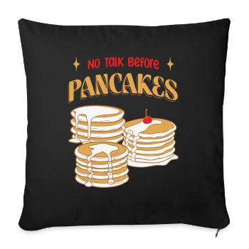 Butter Waffles Breakfast Fan Shirt - Sofa pillowcase 17,3'' x 17,3'' (45 x 45 cm) - black - Front