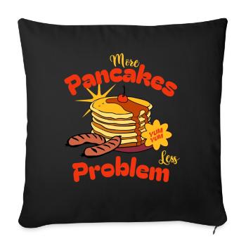 Gaufres fraîches Cadeau drôle - Housse de coussin décorative 45 x 45 cm - noir - Devant