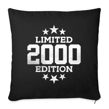 LIMITED EDITION 2000 26TH BIRTHDAY - Sofa pillowcase 17,3'' x 17,3'' (45 x 45 cm) - black - Front