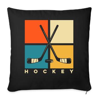 Eishockey Hockey Eishockeyspieler Geschenk  - Sofa pillowcase 17,3'' x 17,3'' (45 x 45 cm) - black - Front