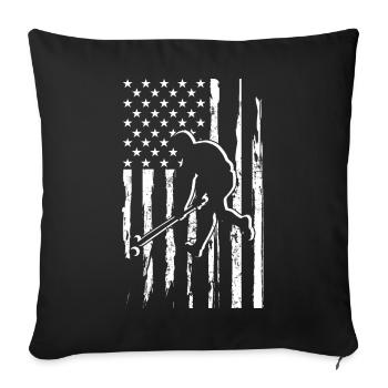 Eishockey Hockey Eishockeyspieler Geschenk  - Sofa pillowcase 17,3'' x 17,3'' (45 x 45 cm) - black - Front