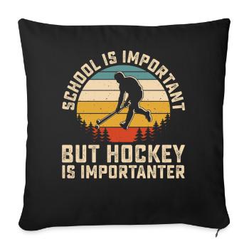 Eishockey Hockey Eishockeyspieler Geschenk - Sofa pillowcase 17,3'' x 17,3'' (45 x 45 cm) - black - Front