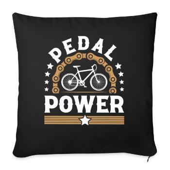 Bicycle Cyclist - Sofa pillowcase 17,3'' x 17,3'' (45 x 45 cm) - black - Front