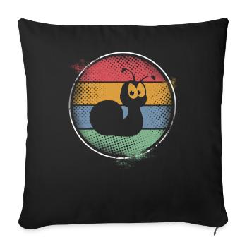 snail - Sofa pillowcase 17,3'' x 17,3'' (45 x 45 cm) - black - Front
