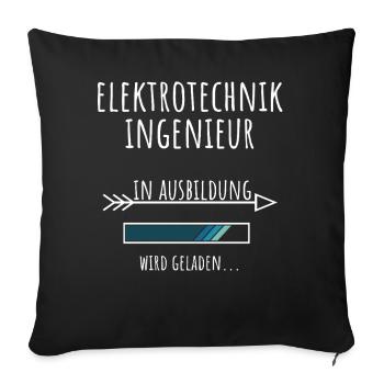 Electrical Engineering Studies Profession Education - Sofa pillowcase 17,3'' x 17,3'' (45 x 45 cm) - black - Front