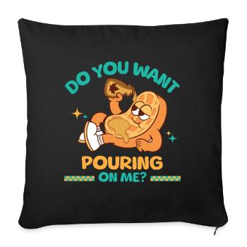 Parfum de gaufre Un design doux pour les connaisseurs - Housse de coussin décorative 45 x 45 cm - noir - Devant