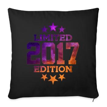 LIMITED EDITION 2017 9TH BIRTHDAY - Sofa pillowcase 17,3'' x 17,3'' (45 x 45 cm) - black - Front